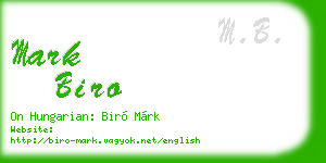 mark biro business card